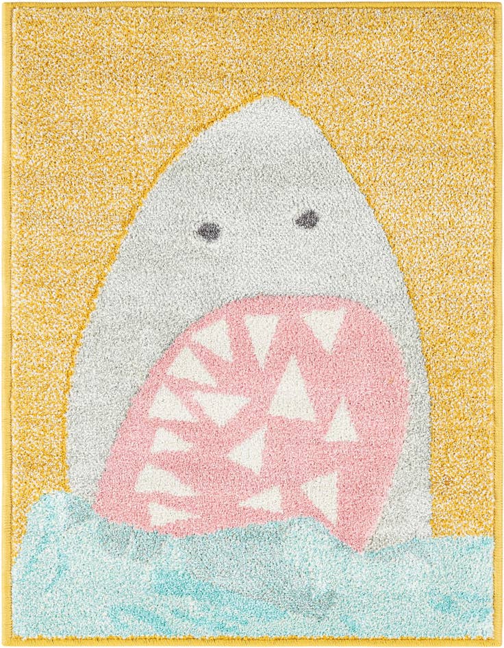 Detail image of 2' 2 x 3' 1 Shark Whimsy Kids Rug