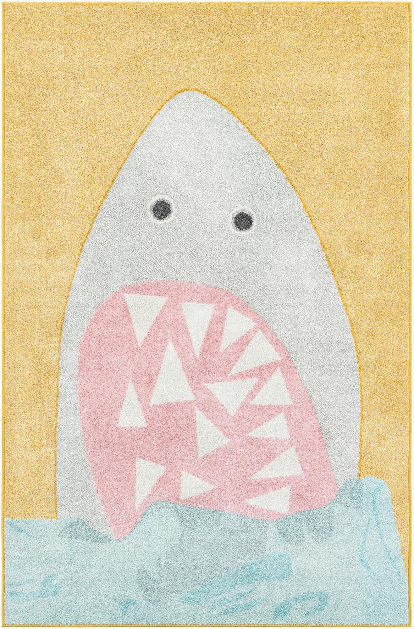 5' 3 x 8' Shark Whimsy Kids Rug