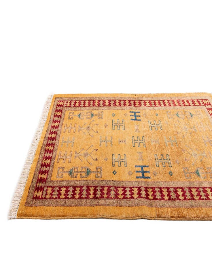 Detail image of 3' 5 x 4' 10  Hand Knotted Ziegler Wool Rug