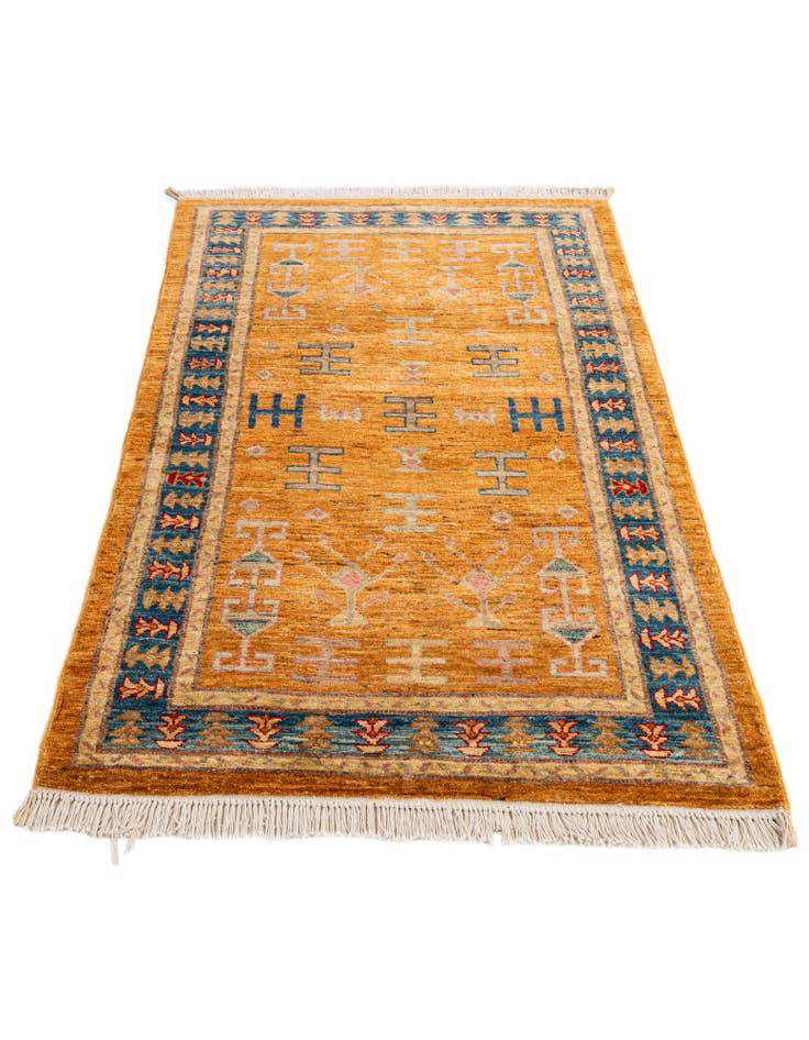 Detail image of 3' 2 x 5' 7 Hand Knotted Ziegler Wool Rug