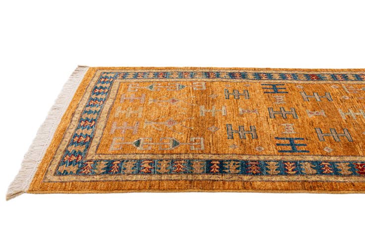 Detail image of 3' 2 x 5' 7 Hand Knotted Ziegler Wool Rug