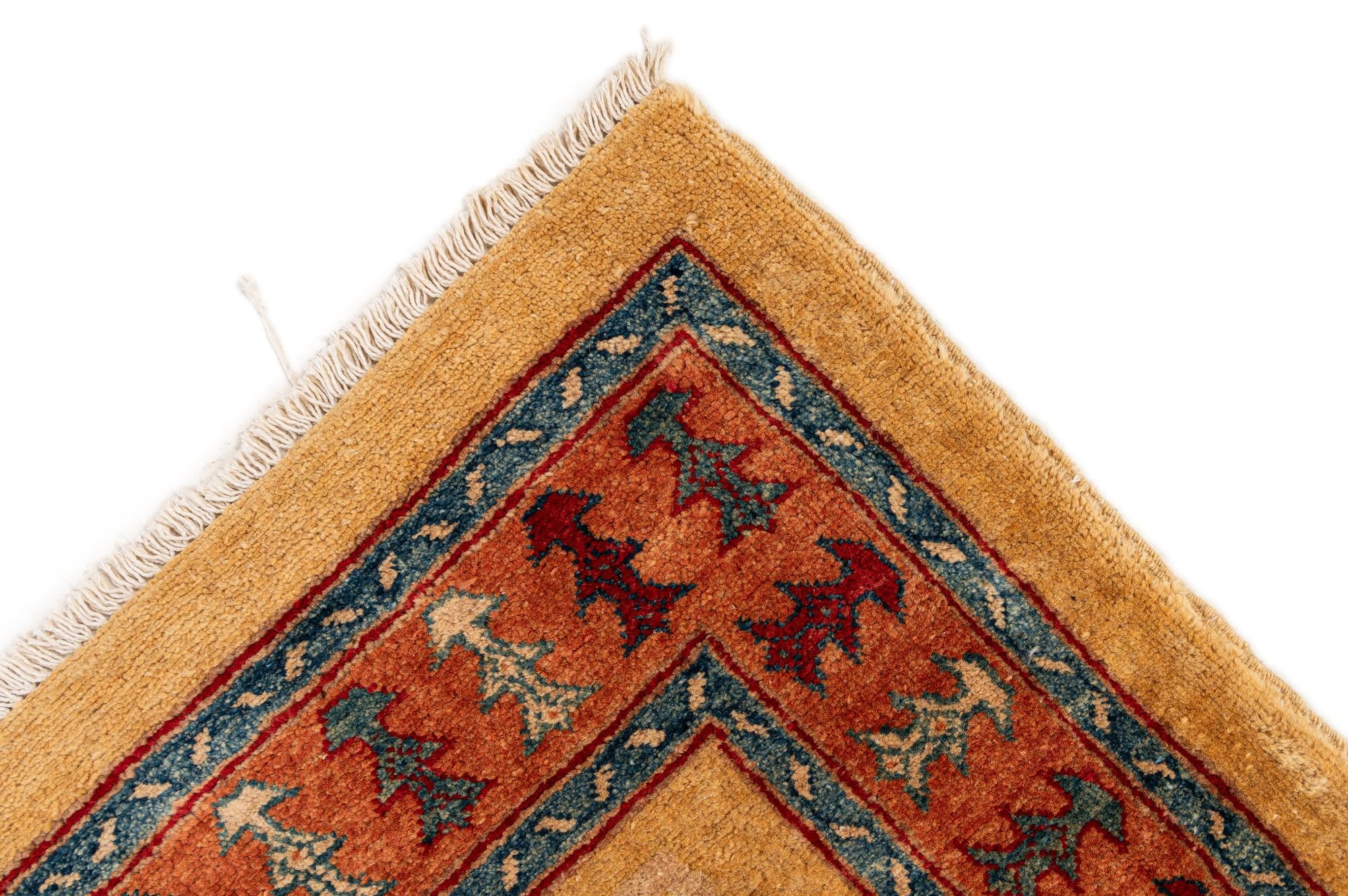 3' 5 x 5' 6 Hand Knotted Ziegler Wool Rug