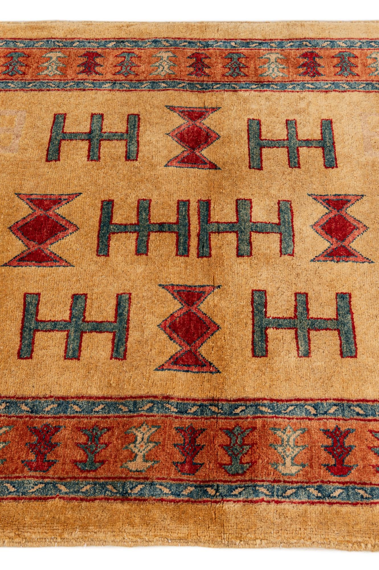 3' 5 x 5' 6 Hand Knotted Ziegler Wool Rug
