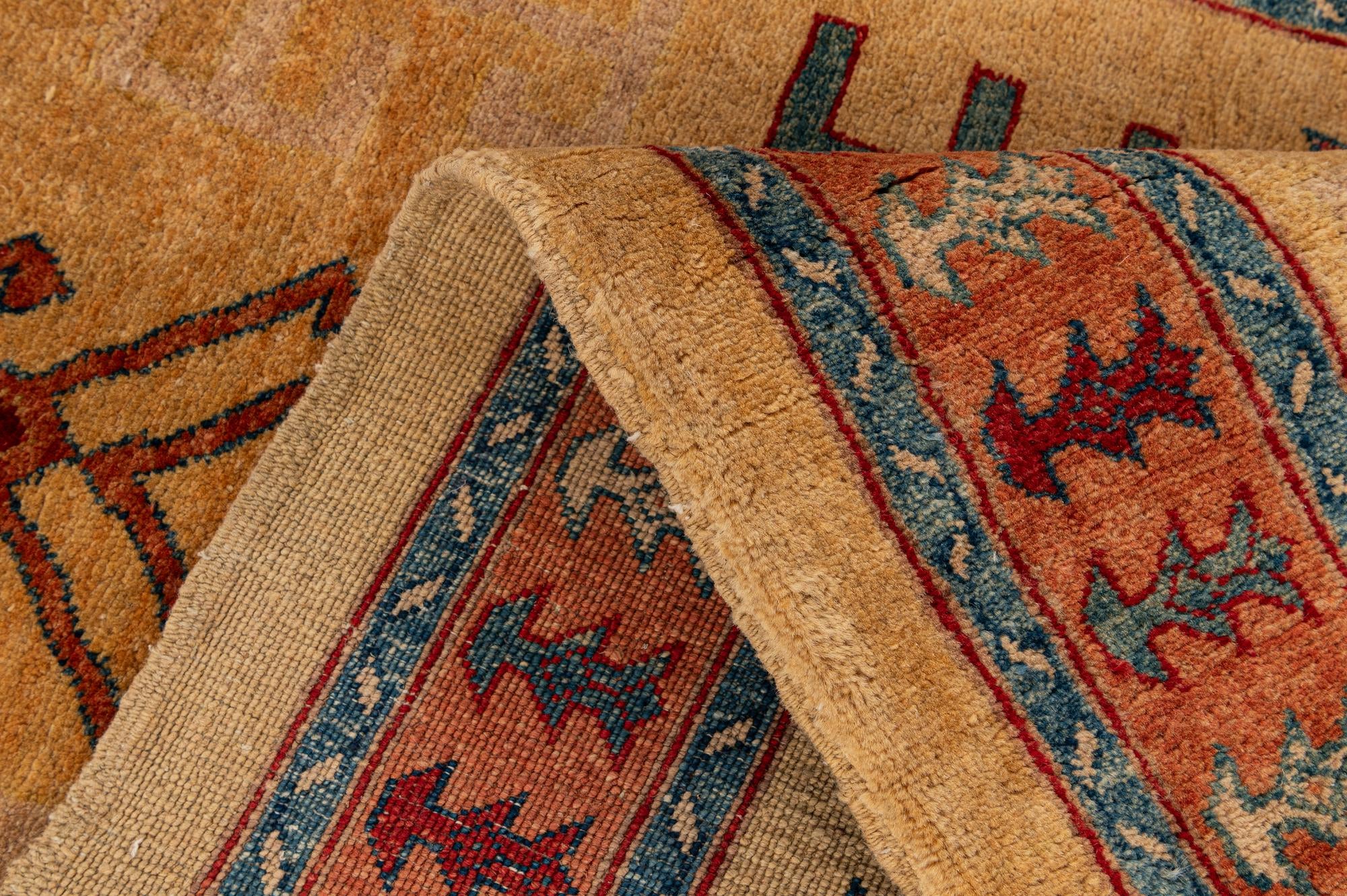 3' 5 x 5' 6 Hand Knotted Ziegler Wool Rug