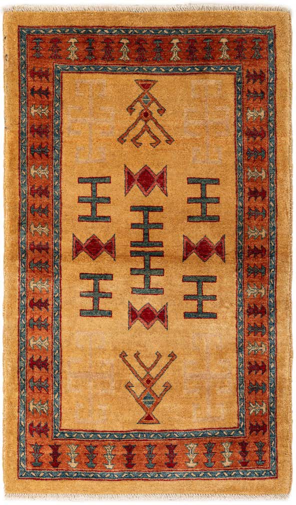 3' 5 x 5' 6 Hand Knotted Ziegler Wool Rug