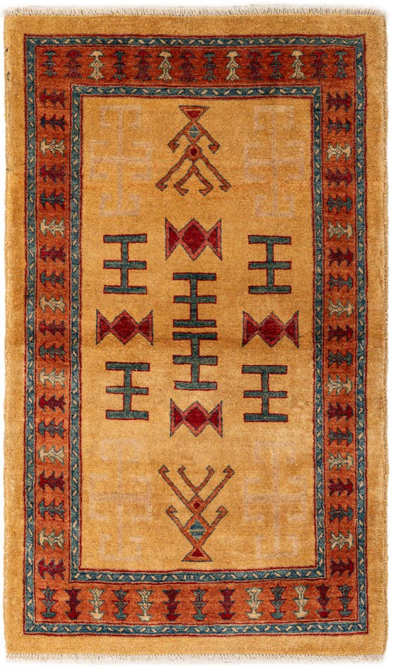 Detail image of 3' 5 x 5' 6 Hand Knotted Ziegler Wool Rug