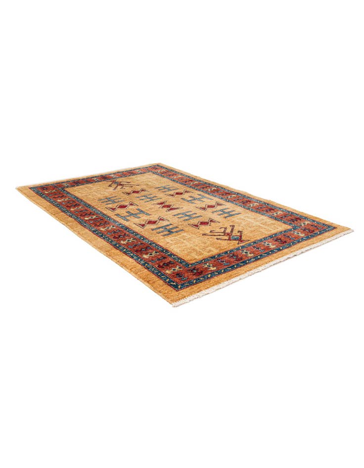 Detail image of 3' 5 x 4' 10  Hand Knotted Ziegler Wool Rug