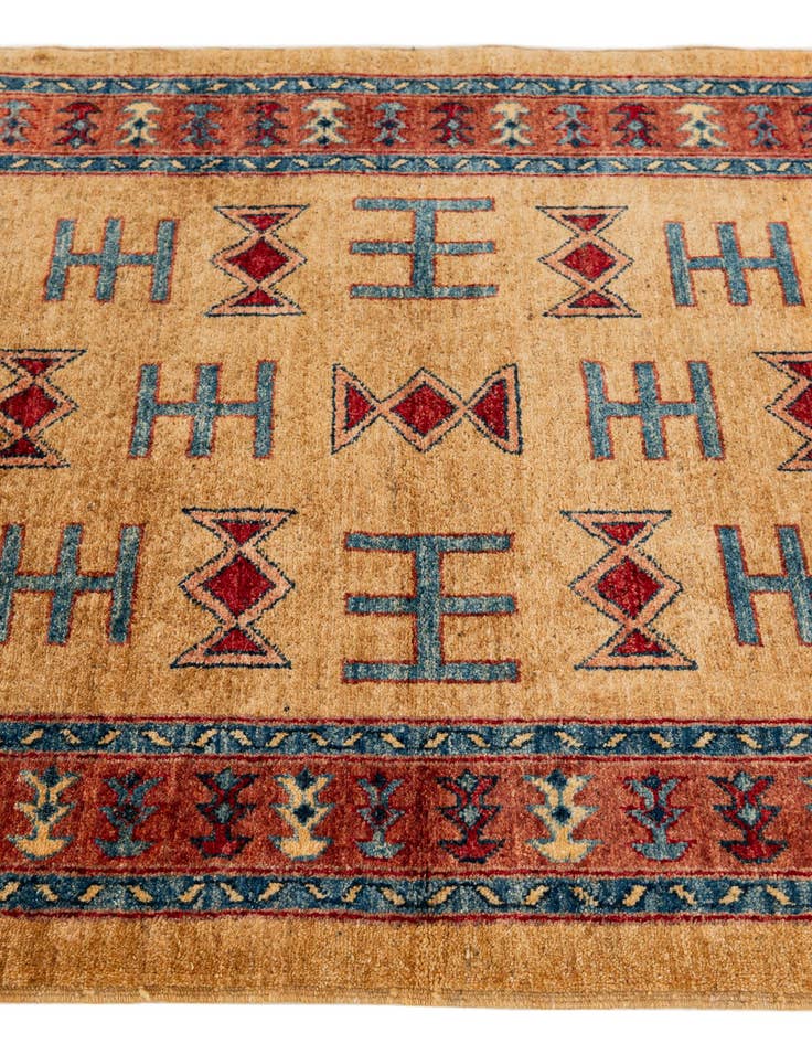 Detail image of 3' 5 x 4' 10  Hand Knotted Ziegler Wool Rug