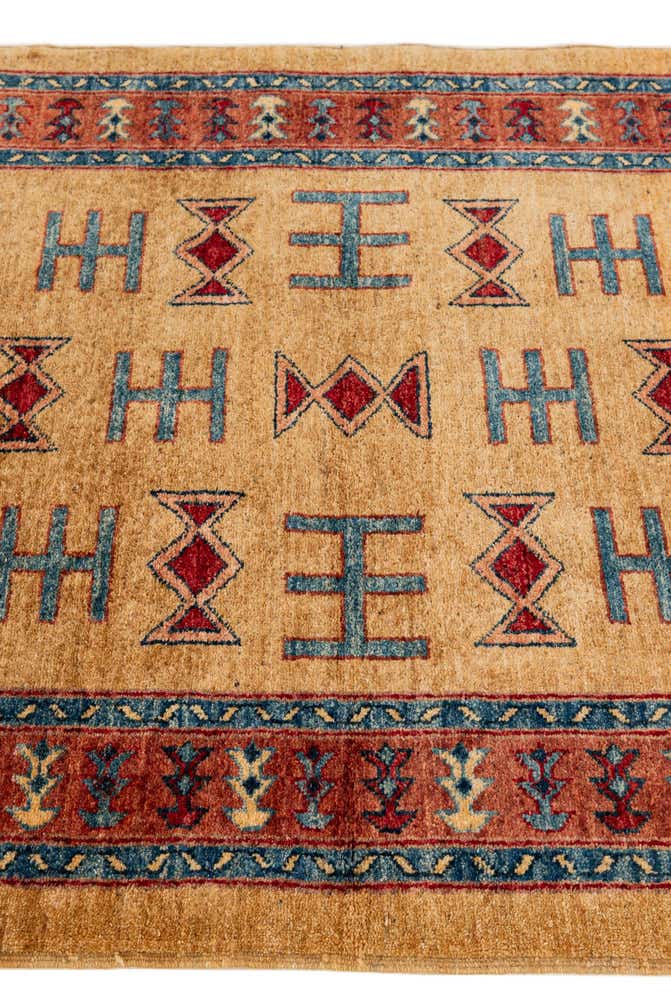 3' 5 x 4' 10 Hand Knotted Ziegler Wool Rug