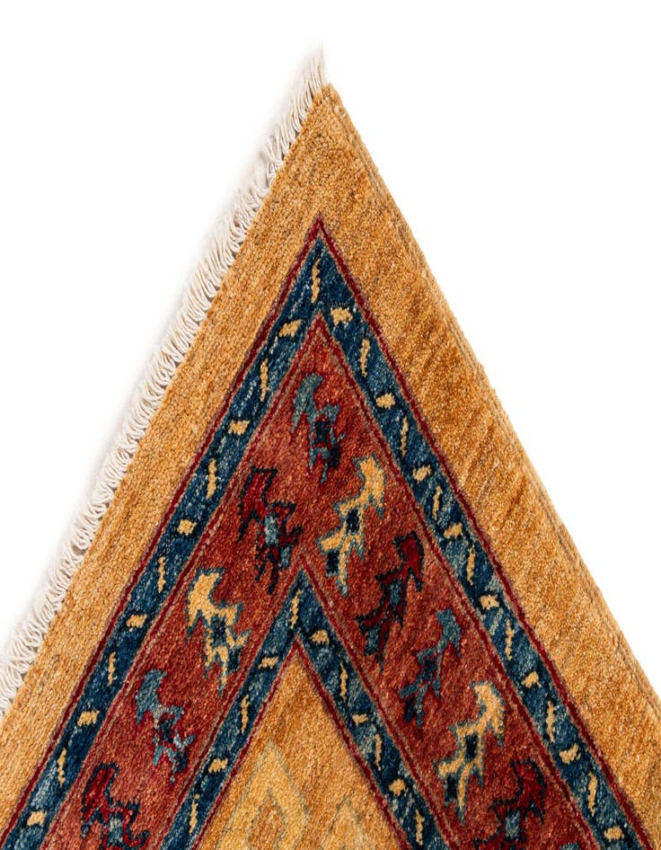 Detail image of 3' 5 x 4' 10  Hand Knotted Ziegler Wool Rug