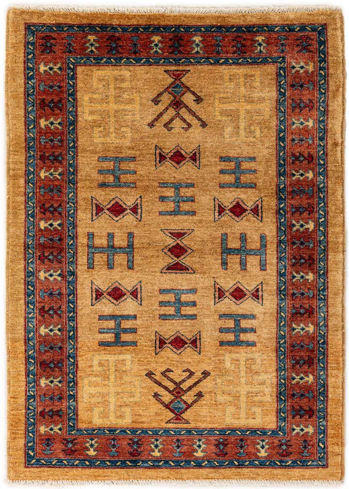 3' 5 x 4' 10 Hand Knotted Ziegler Wool Rug
