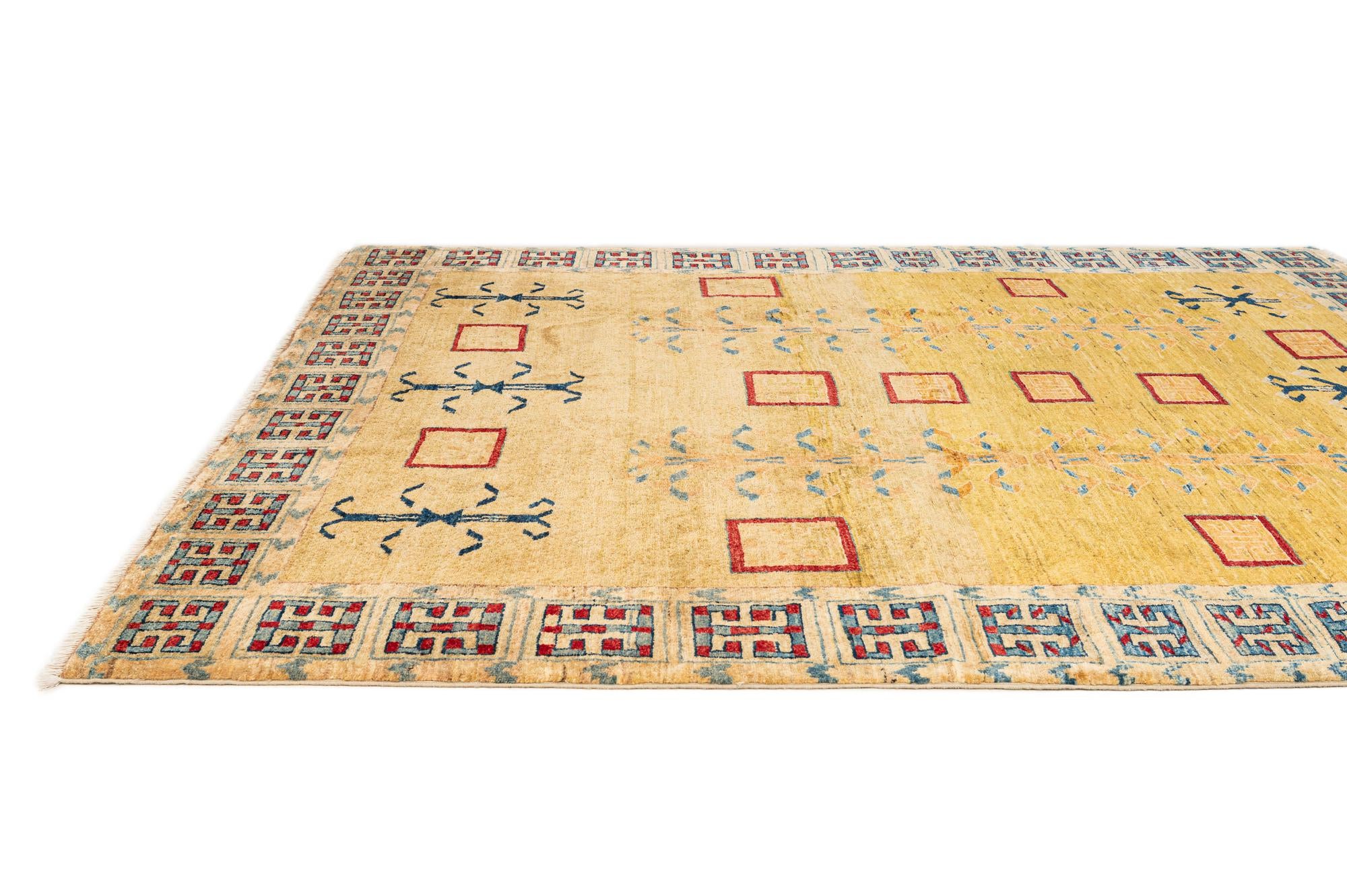 6' 5 x 7' 4 Hand Knotted Ziegler Wool Rug