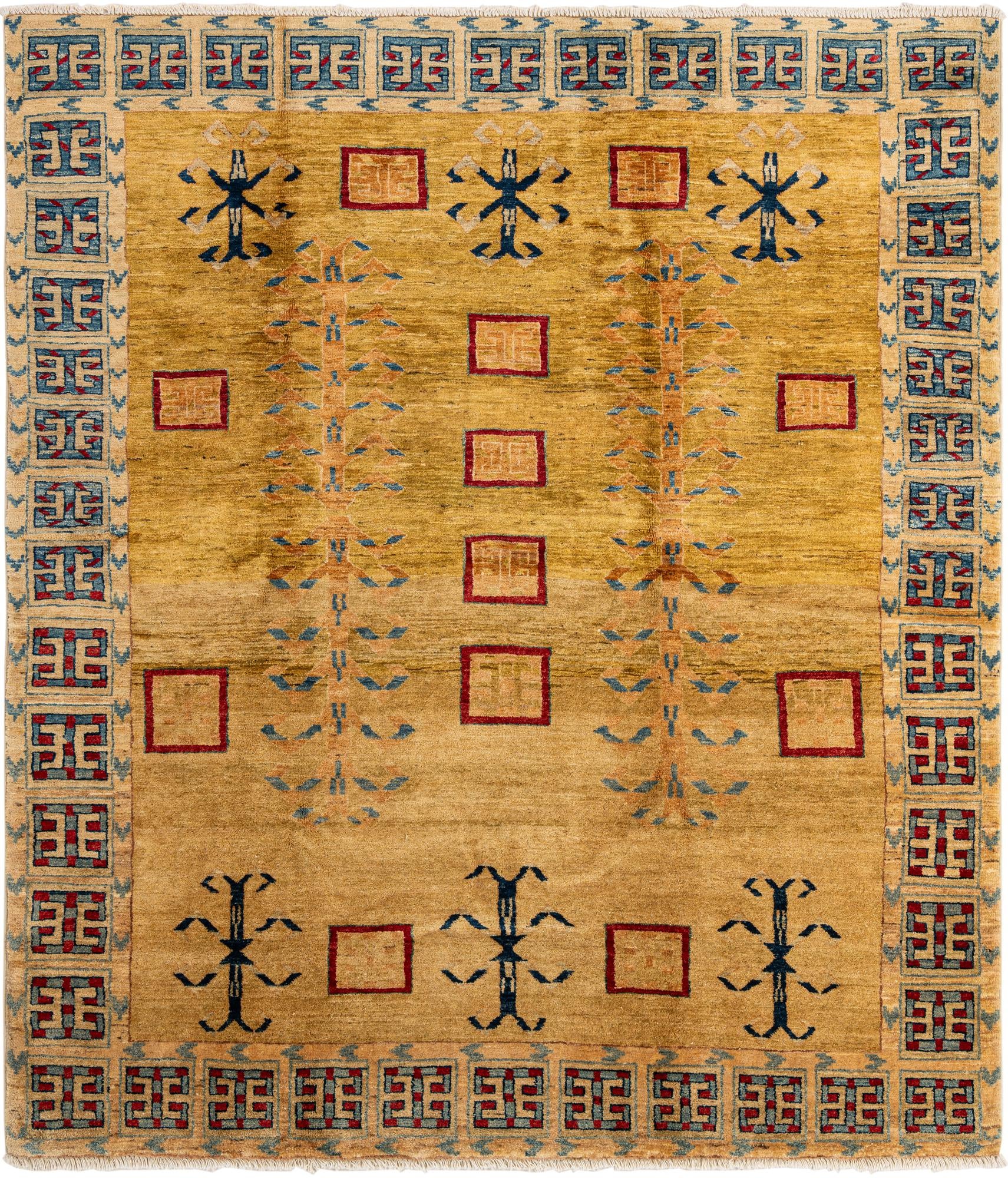 6' 5 x 7' 4 Hand Knotted Ziegler Wool Rug