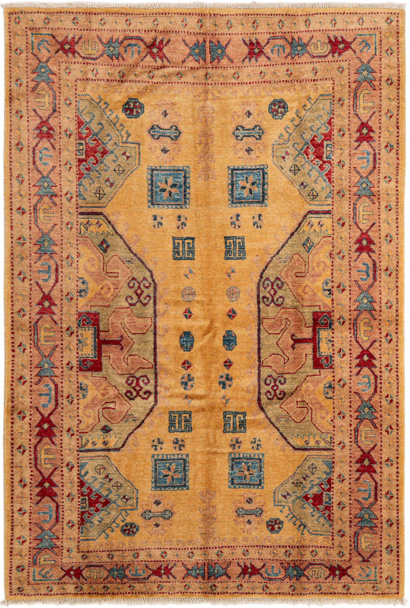 5' 1 x 7' 4 Hand Knotted Ziegler Wool Rug