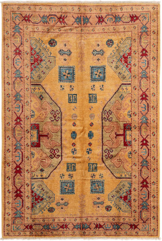 Detail image of 5' 1 x 7' 4 Hand Knotted Ziegler Wool Rug