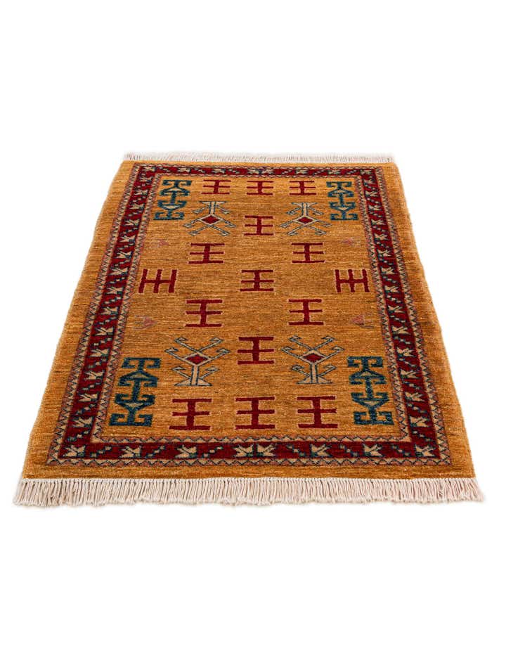 2' 7 x 4' Hand Knotted Ziegler Wool Rug