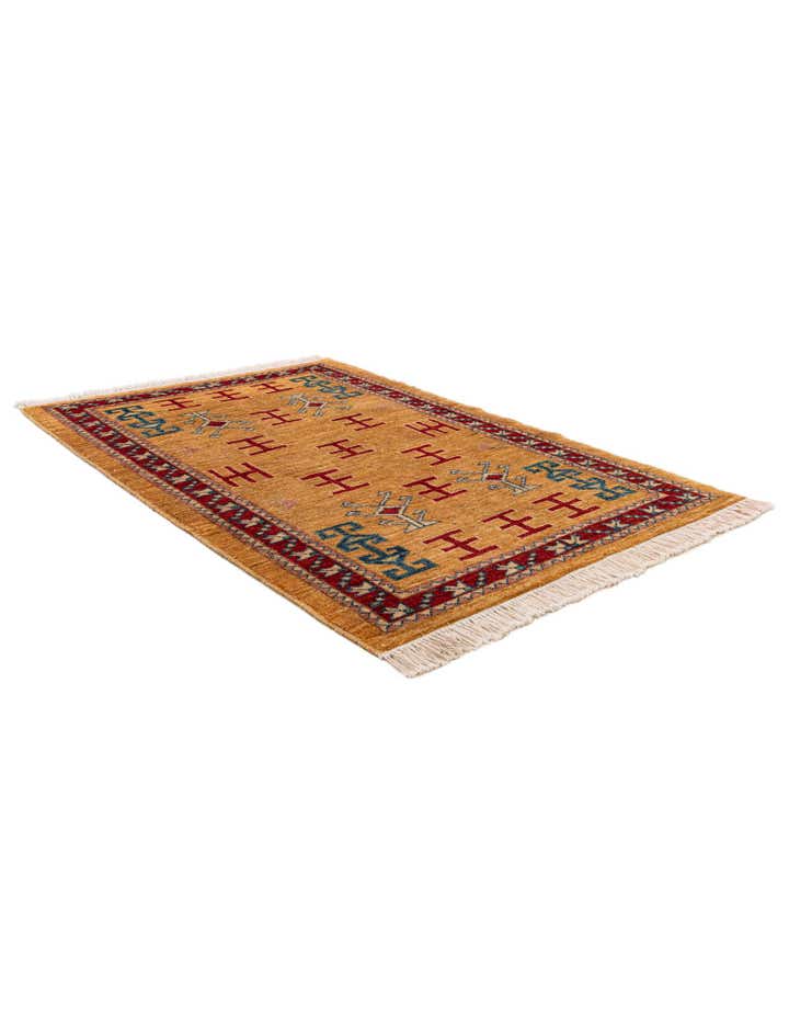 2' 7 x 4' Hand Knotted Ziegler Wool Rug