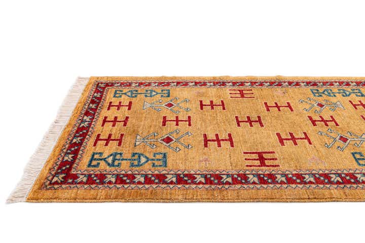 2' 7 x 4' Hand Knotted Ziegler Wool Rug