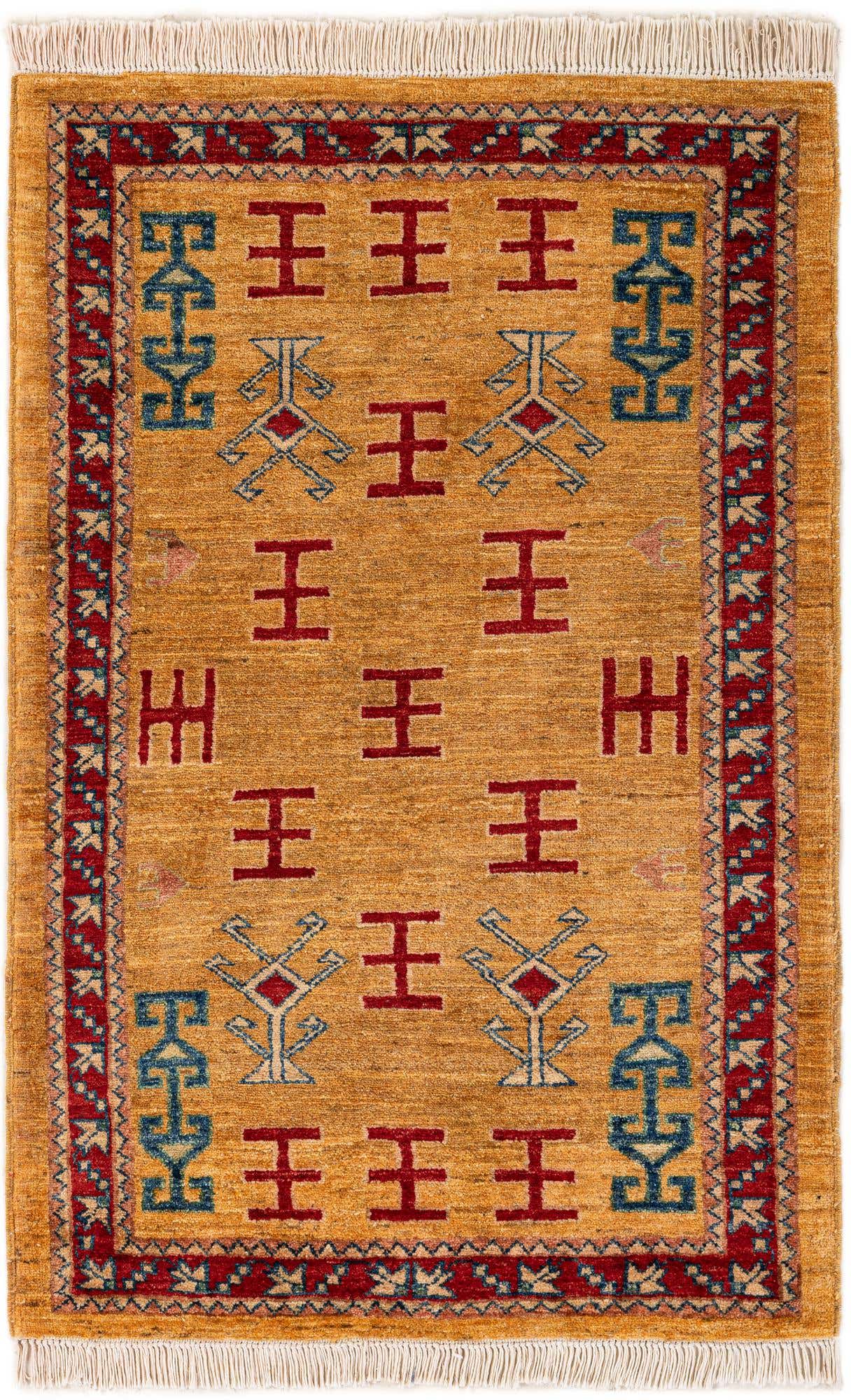 2' 7 x 4' Hand Knotted Ziegler Wool Rug