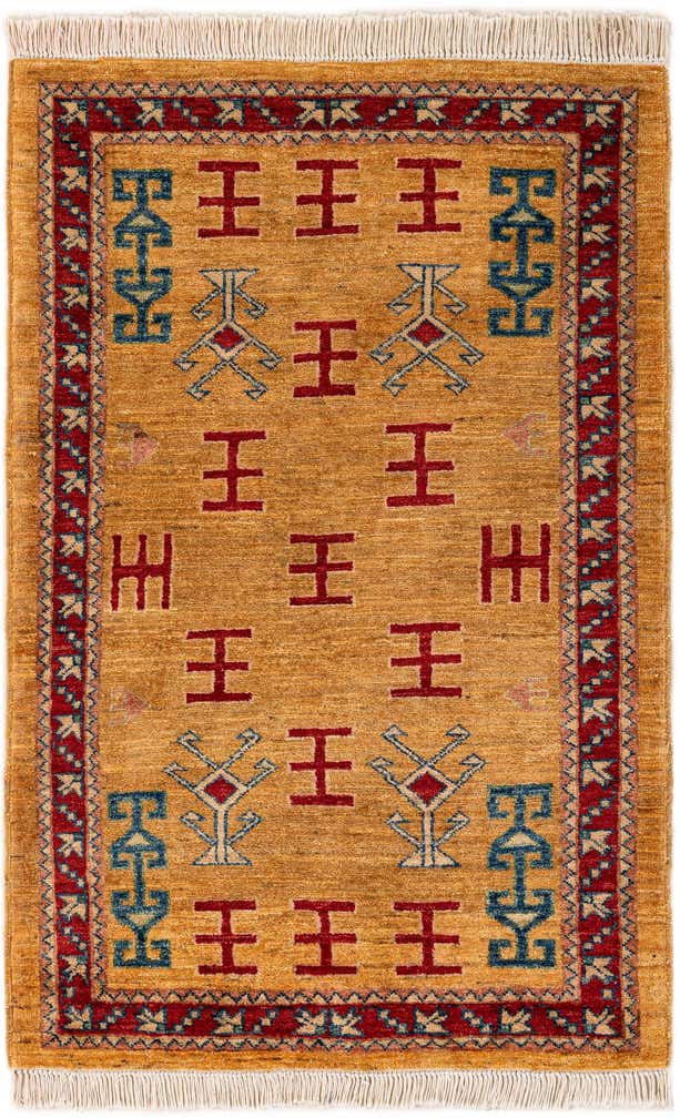 2' 7 x 4' Hand Knotted Ziegler Wool Rug