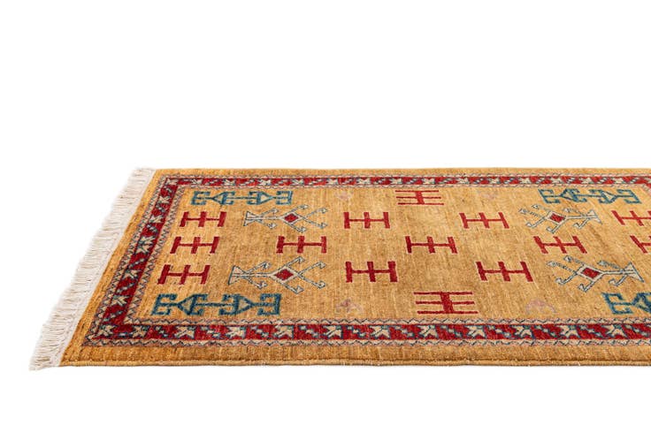 Detail image of 2' 7 x 4' 1 Hand Knotted Ziegler Wool Rug