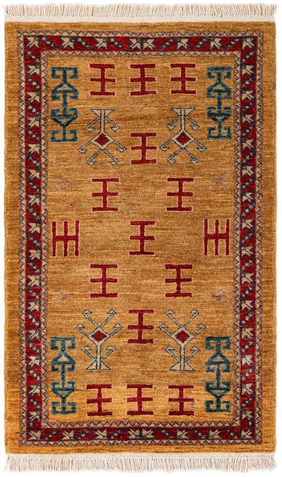 Detail image of 2' 7 x 4' 1 Hand Knotted Ziegler Wool Rug