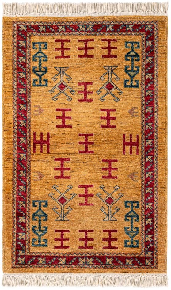 Detail image of 2' 8 x 4' 2 Hand Knotted Ziegler Wool Rug