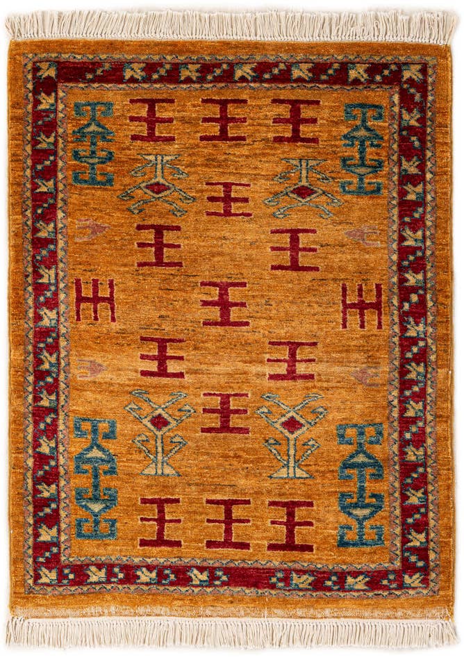 Detail image of 2' 8 x 3' 6 Hand Knotted Ziegler Wool Rug