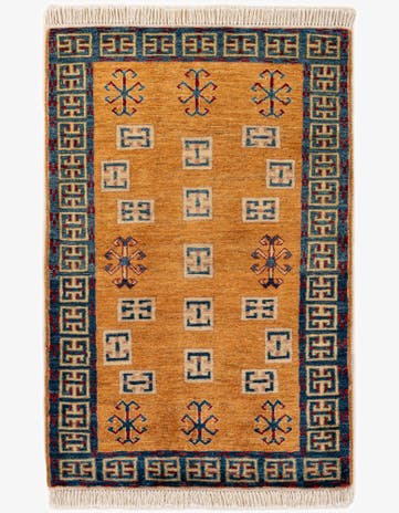 2' 8 x 4' 1 Hand Knotted Ziegler Wool Rug