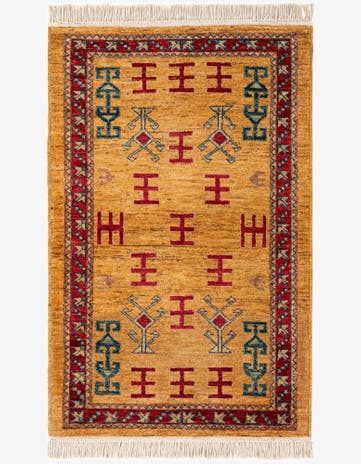 2' 8 x 4' 2 Hand Knotted Ziegler Wool Rug