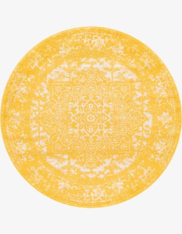 Yellow Arlington Round Rug