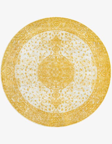 Yellow Bexley Round Rug