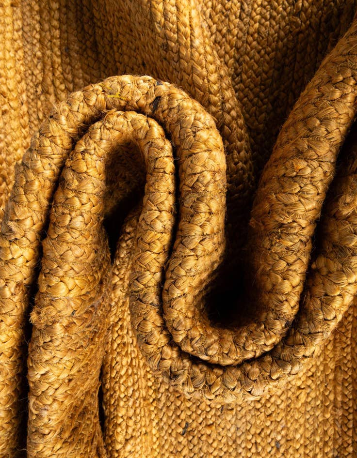 Detail image of 8' x 8'  Hand Braided Jute Round Rug