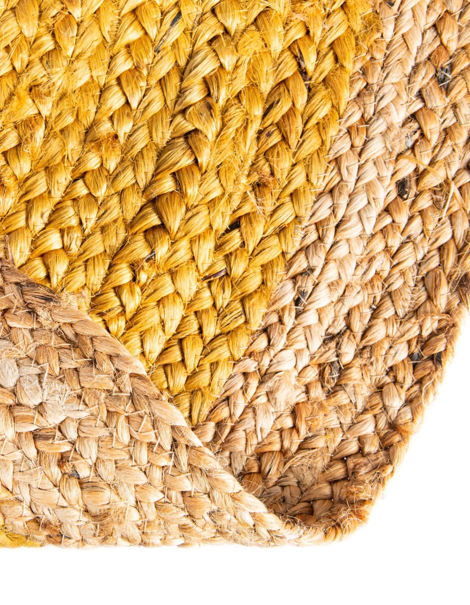 3' 3 x 3' 3 Handmade Braided Jute Round Rug