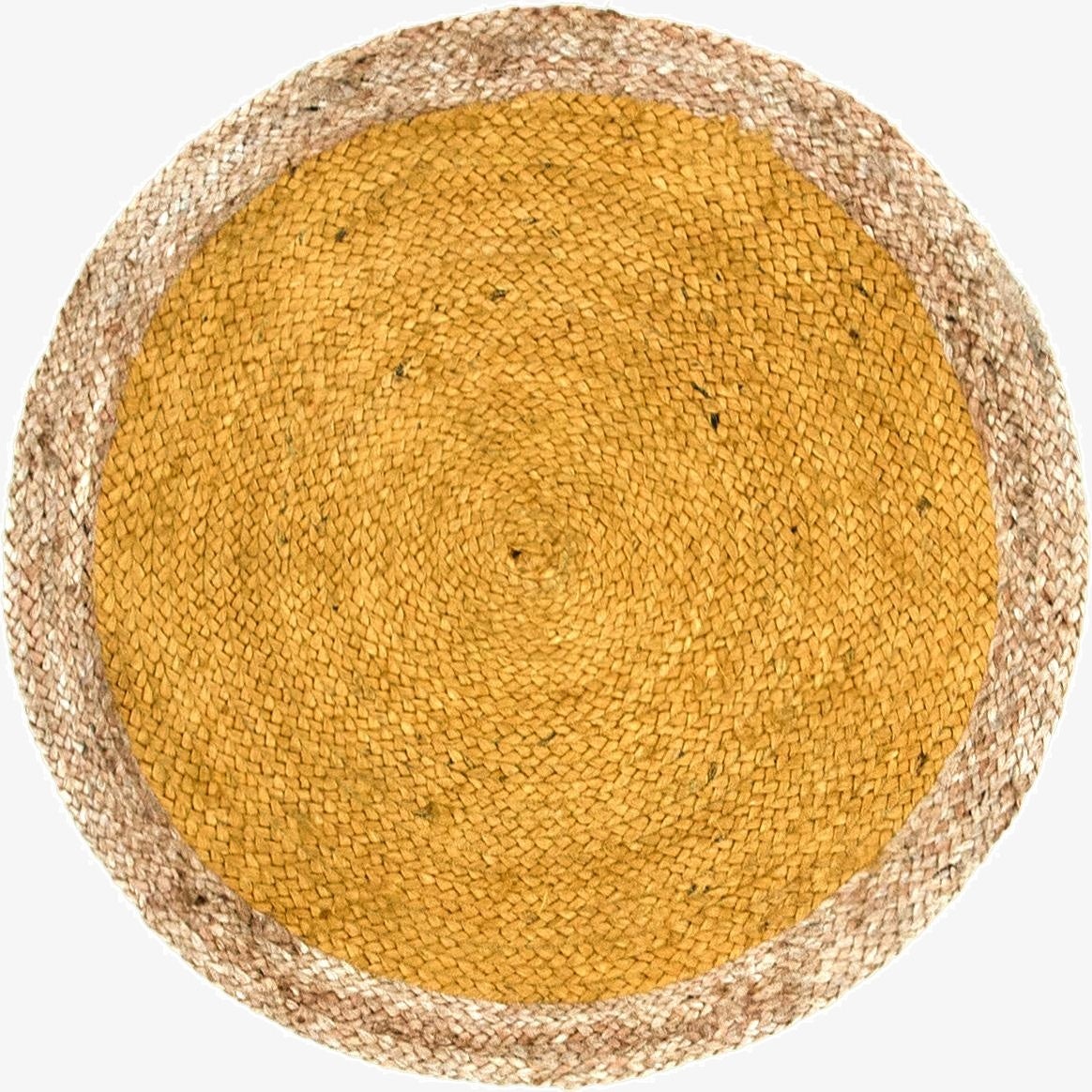 3' 3 x 3' 3  Hand Braided Jute Round Rug