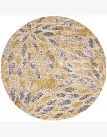 Yellow Charleston Round Rug