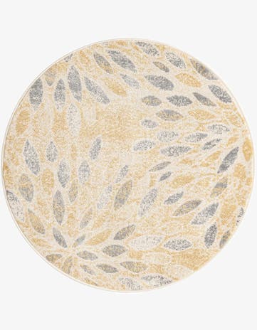 Yellow Charleston Round Rug