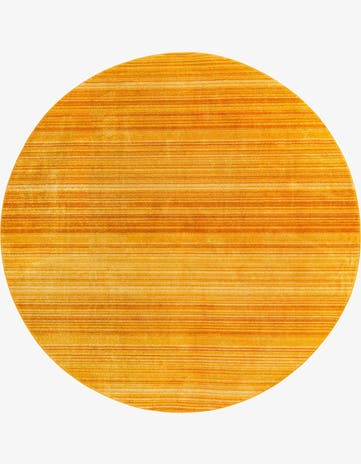 Yellow Gemstone Round Rug