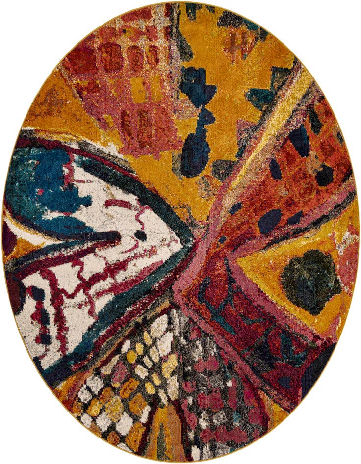 Detail image of 7' 10 x 7' 10 Washable Haerfest Round Rug
