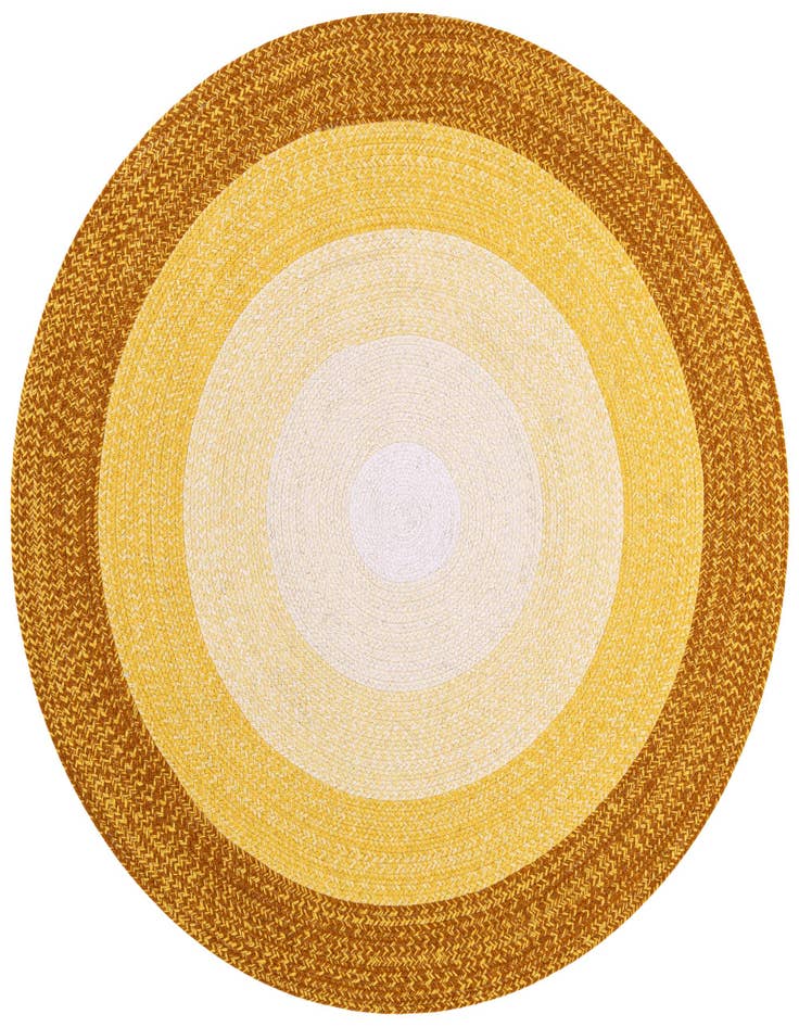 Detail image of 5' 1 x 5' 1 Hand Braided Wool Round Rug