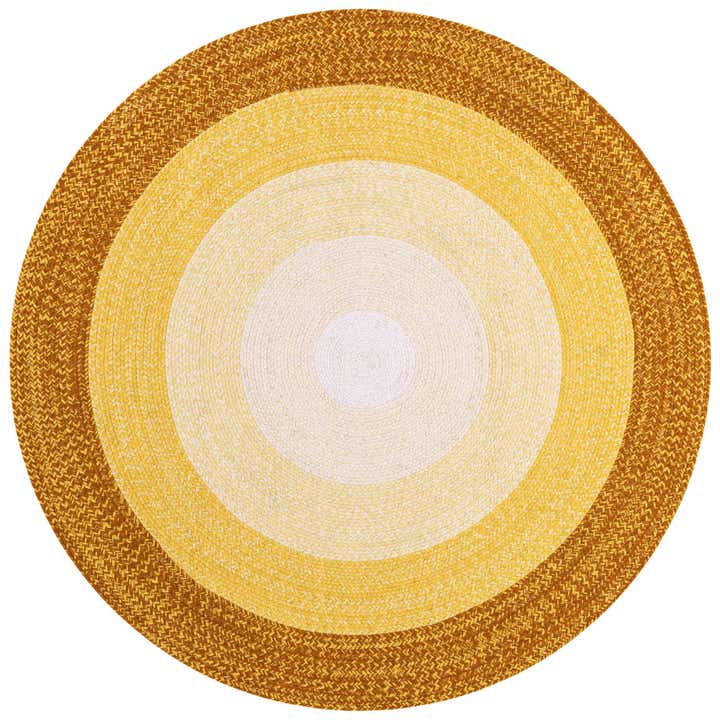 5' 1 x 5' 1 Hand Braided Wool Round Rug