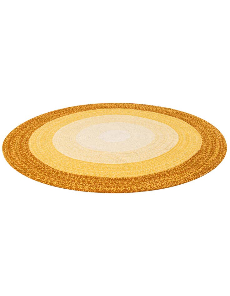 Detail image of 5' 1 x 5' 1 Hand Braided Wool Round Rug