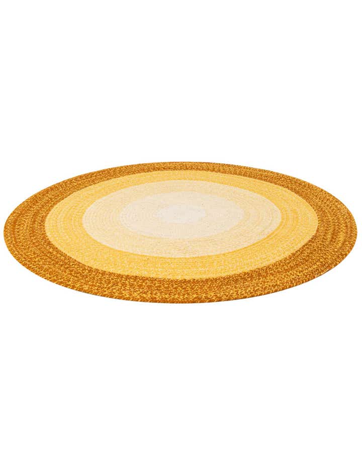 5' 1 x 5' 1 Hand Braided Wool Round Rug