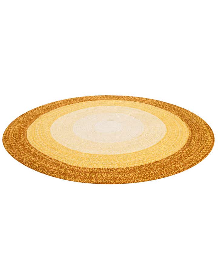 5' 1 x 5' 1 Hand Braided Wool Round Rug