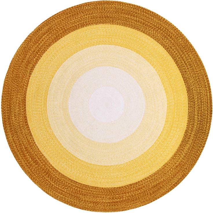 Detail image of 7' 10 x 7' 10 Handmade Hand Braided Wool Round Rug