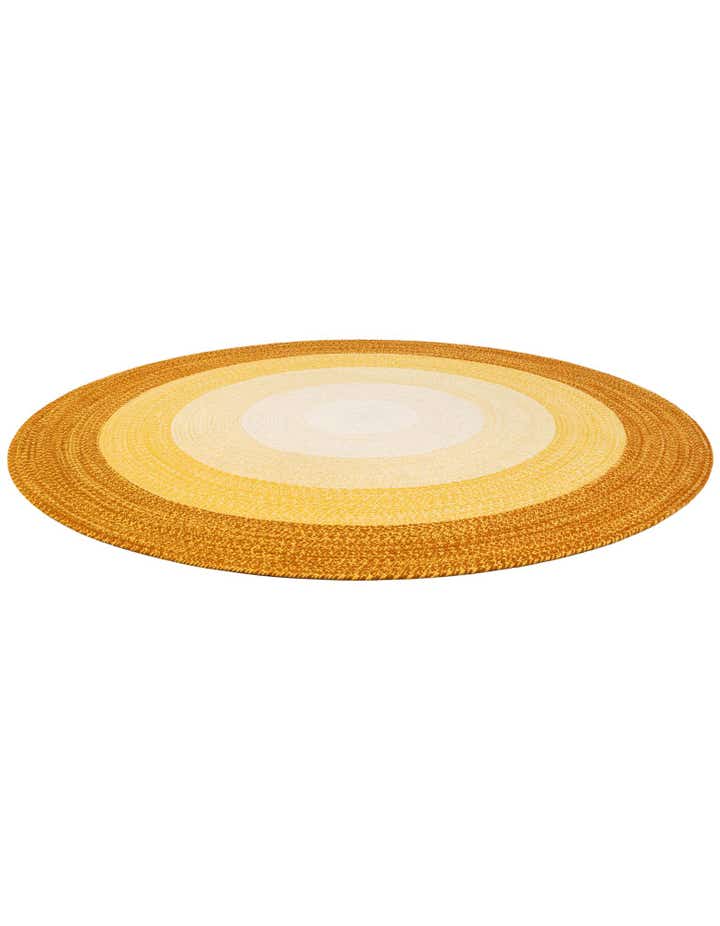 7' 10 x 7' 10 Handmade Hand Braided Wool Round Rug