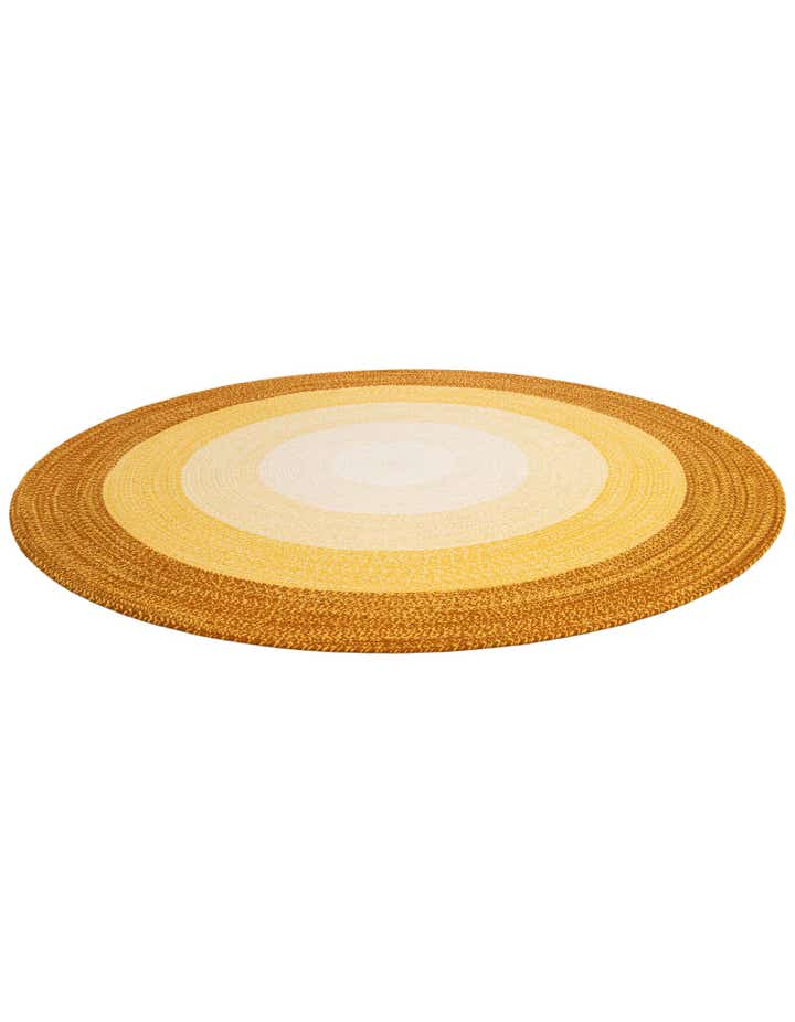 7' 10 x 7' 10 Handmade Hand Braided Wool Round Rug