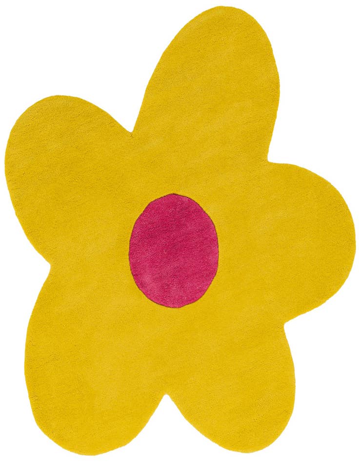 Detail image of 4' 1 x 4' 1 Happy Rugs Funky Flower Wool Round