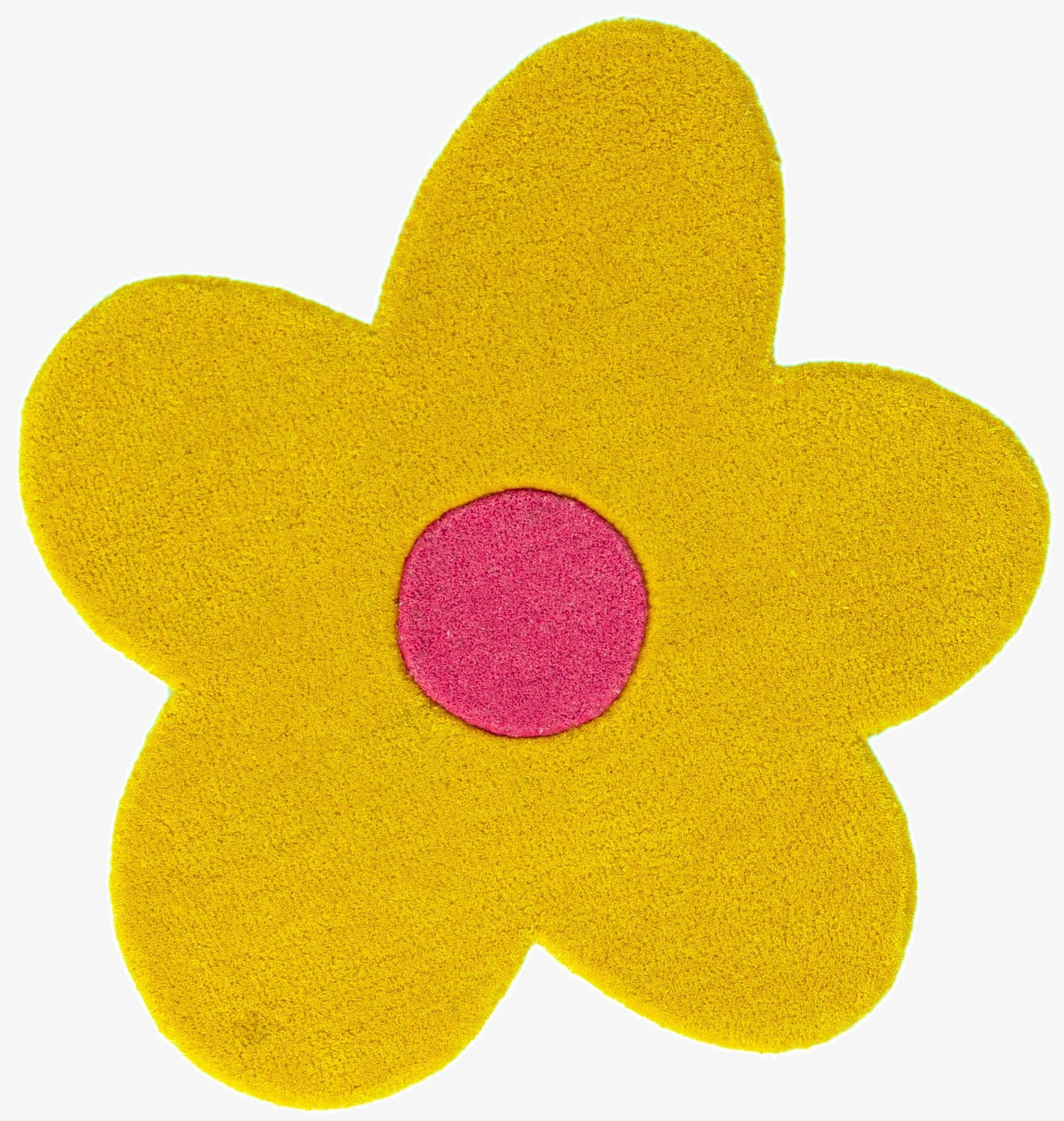 2' 2 x 2' 2 Happy Rugs Funky Flower Wool Round