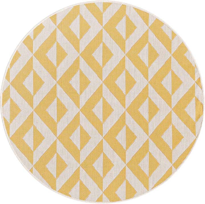 4' x 4' Easy-Clean Jill Zarin Napa Indoor / Outdoor Round Rug